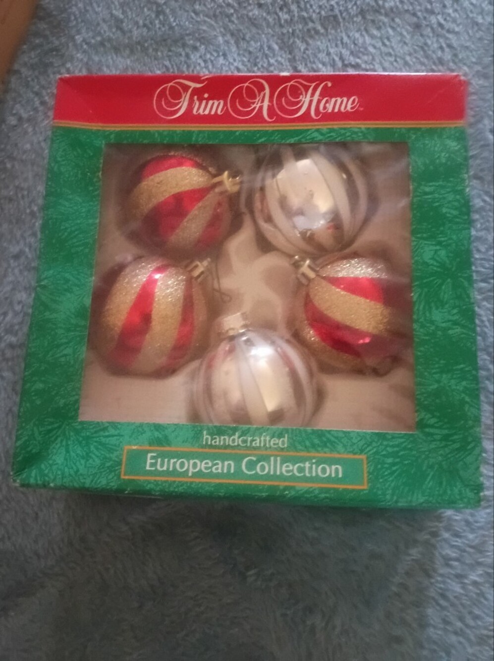 Handcrafted Holiday Ornament Set - Red, Gold & Silver Vintage